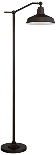 360 Lighting Kayne 61" Tall Bronze Downbridge Floor Lamp with USB Dimmer - color: Bronze - USB Dimmer Included