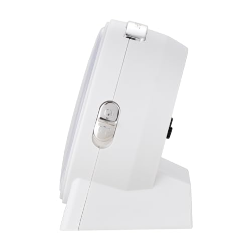 Tinload 4.3" No Ticking Analog Alarm Clock,Silent Readable for Seniors,Easy to Set,Gradual Rise Alarm,Big Numbers,On/Off Switch on Side,Gentle Wake,Snooze,Lighted on Demand,Battery Operated,White - color: White