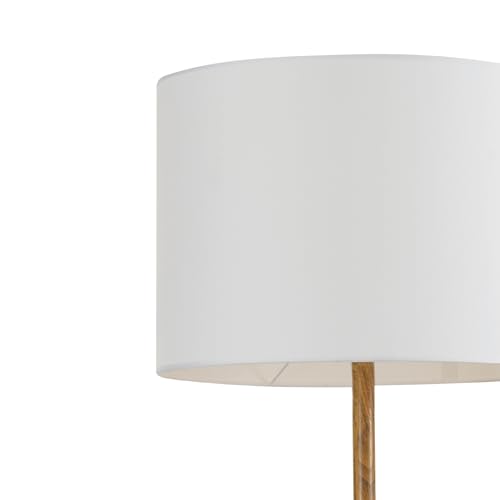 Novogratz x Globe Harrington 65 in Floor Lamp, 2-Tone Wood-Tone Base - color: Faux Wood, 2-Tone Base (65")
