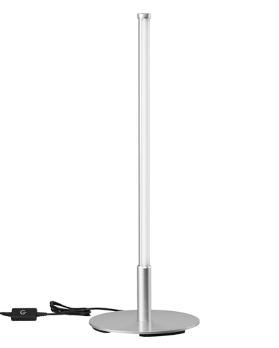 EDISHINE LED Table Lamp, Modern Desk Lamps for Living Room, Silver - color: Silver