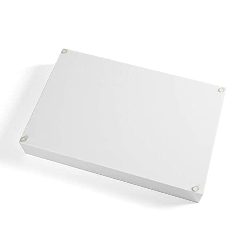 Sooyee Acrylic Serving Tray with Handles, 16" x 12", White - color: White