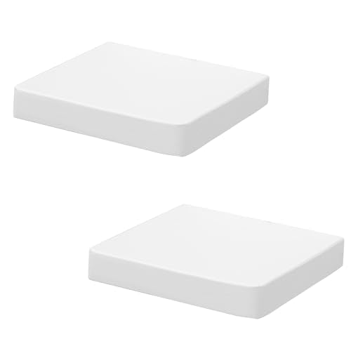 Small Floating Shelves for Wall Set of 2, 6 Inch Square Shelves, White - color: White, size: 6 Inch-2 Pcs