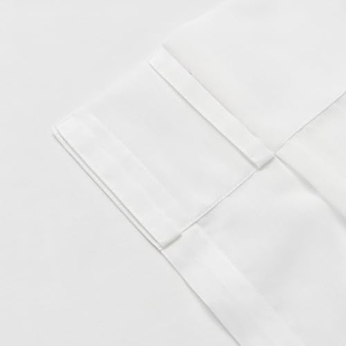 WEST LAKE 102 Inches Long Bright White French Pleated Sheer Curtains - color: Bright White, size: 58"W x 102"L (Pack of 2)