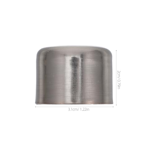 Beavorty 2 PCS 28mm Curtain Rod Finials Window Drapery Curtain Rod End Window Curtain Rod Cap Drapery Pole Rail Decorative Heads for Curtain Decoration (Silver)