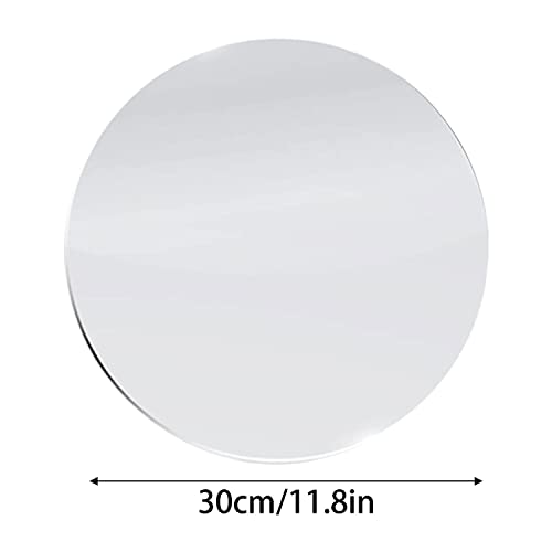 12 inch Glass Round Wall Mirror, Decorative Circle Mirror for Wall - size: 12"L x 0.1"W