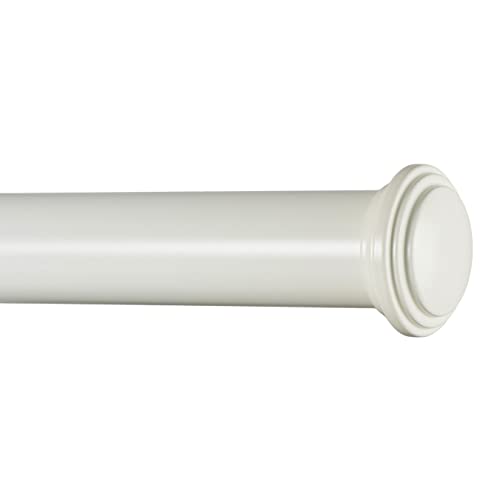 Ivilon Window Curtain Rod Decorative End Cap Design, 1 Inch Rod, 16 to 28 Inch (Side Curtain Rod) Ivory - color: Ivory, size: 16" to 28"
