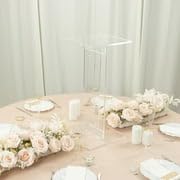 Efavormart 24" Heavy Duty Acrylic Wedding Display Stand with Square Bases, Clear Plexiglass Flower Pedestal Stand - 10mm Thick Plate - size: 24"
