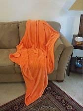 DiamondHome Super Soft Warm Light Weight Fleece Throw Blanket for Couch/Sofa/Bed/Chair in Living Room & Bed Room, 50" x 60" (Orange) - color: Orange