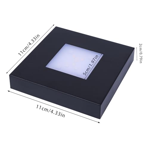 4.33 inch LED Multimodal Multicolor Light Stand Base - Black Square Display Base for 3D Crystal Glass Art - USB/Battery Powered Crystal Stand - color: D-multi-mode Black Base