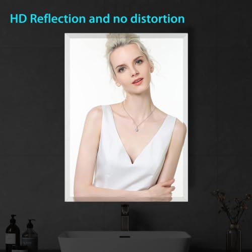 KOHROS 18x24 Frameless Rectangular Bathroom Vanity Mirror - color: Rectangular, size: 18"L x 24"W