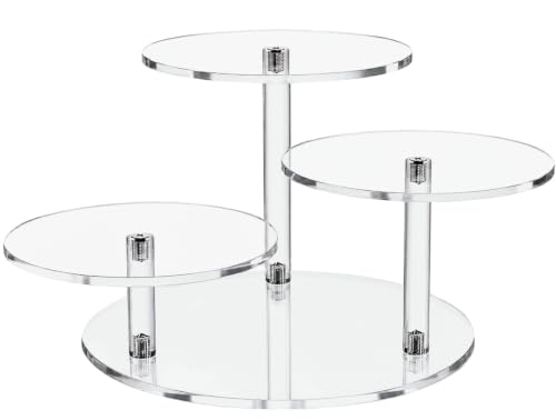 3-Tier Acrylic Display Riser for Lego Botanical, Figurine Stand - color: 5mm thickness- Clear Transparent
