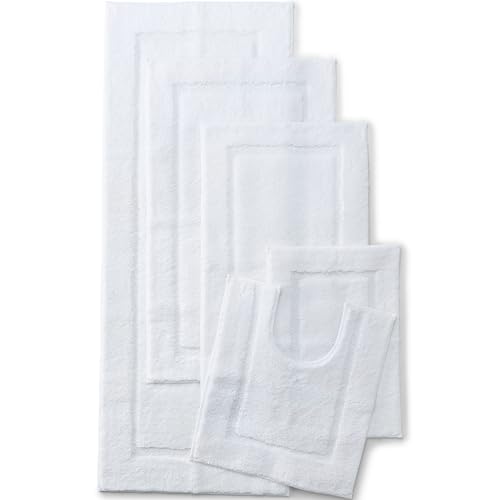 Lands' End Non Skid Bath Rug White 23" x 59" - color: White, size: 1'11" x 4'11"