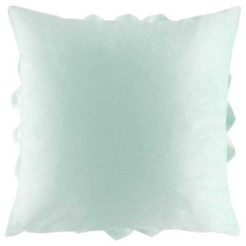 OiseauVoler Decorative 3D Flower Throw Pillow Covers 18x18 Inch - color: Mint