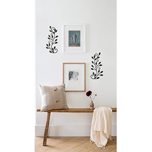 Remenna Metal Tree Leaf Wall Decor Leaves Wall Art Wrought Iron Scroll Above The Bed, Living Room, Outdoor Decoration