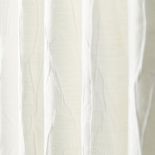 Pitalk Off White Curtains 96 Inches Long for Living Room Dining 2 Panel Set Back Tab Loop Pocket Decorative Drape Forest Branch Nature Design Light Filtering Ivory Cream Curtain Neutral Farmhouse 8 FT - color: Cream White, size: 52"W x 96"L (Pack of 2)