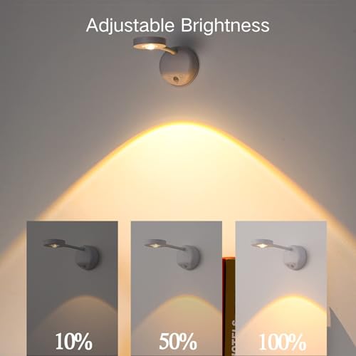 Rechargeable Wireless Motion Sensor Picture Light with 7-Color - color: White
