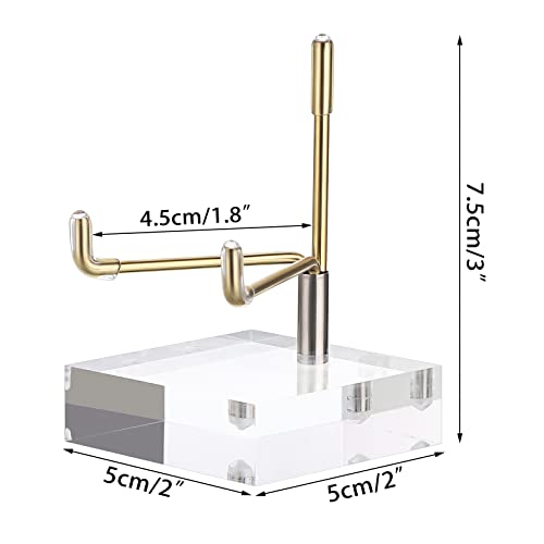 Hipiwe Adjustable Metal Arms Display Stand Easel with Acrylic Base, Medium