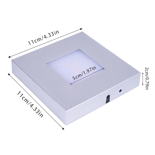4.33 inch LED Multimodal Multicolor Light Stand Base - Silver Square Display Base for 3D Crystal Glass Art - USB/Battery Powered Crystal Stand - color: D-multi-mode Silver Base