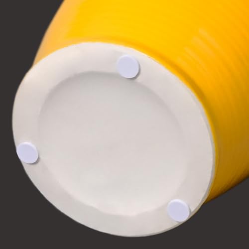 Sunddo Yellow Ceramic Vase, 8 Inch - color: Yellow - 8, size: 8 Inch