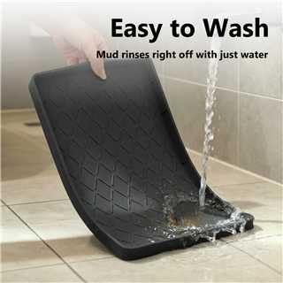 MateeyLife Silicone Waterproof Mat for Dog & Cat Food Mat 19"X12" - color: Classic Black, size: 19"L x 12"W