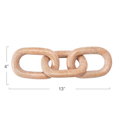 Bloomingville Decorative Marble Chain, Variegated Blush Tones - color: Pink