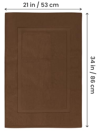 Utopia Towels Cotton Bath Mat, 21x34 in, 2 Pack, Dark Brown - color: Brown, size: 2 Bath Mats