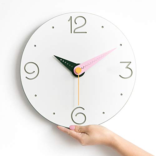 Stephanie Imports Modern Minimalist Pink & Black Wall Clock - color: Pink & Black