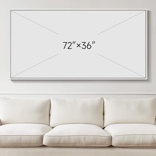Extra Large Framed Blue Abstract Coastal Wall Art for Living Room, 36x72 In - color: Blue and Gold B, size: 72"L x 36"W