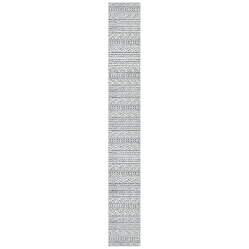 KUTA Extra Long Runners for Hallways 2.6x20ft Washable Grey Boho Runners - color: Grey, size: 2'7" x 20' (Runner)