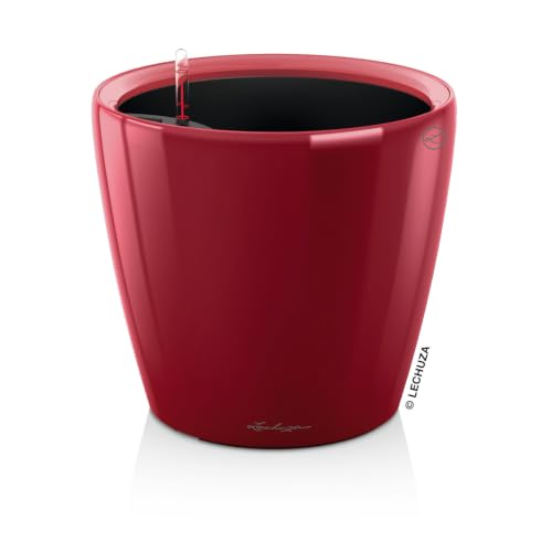Lechuza 16027 Classico LS 21 Self-Watering Planter, Scarlet Red High Gloss - color: Red High-gloss, size: D21 H20 cm