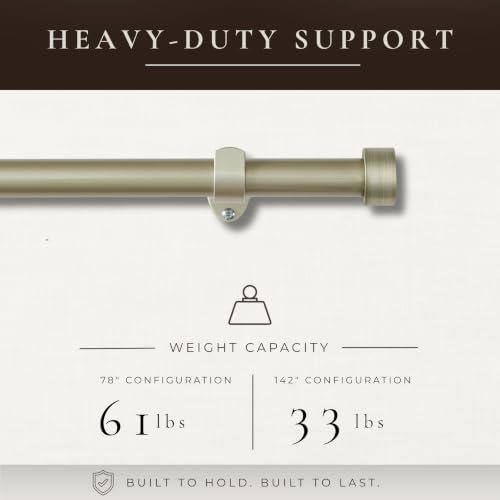 Serena Single Curtain Rod with Contemporary Cap Finial, Antique Pewter - 32"W x 78"L - color: Antique Pewter, size: 32"W x 78"L