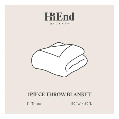 HiEnd Accents Teddy Cream 50x60 inch Boucle Throw Blanket - color: Cream, size: 50" x 60"