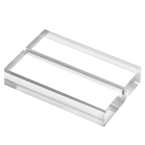 20 Pack 3" Clear Acrylic Sign Holder- 1/8" (3mm) Slot Acrylic Sign Stand for Display Table Numbers Wedding Signage, Perfect to Hold up 1/8" Thick Acrylic Sheets Table Signs