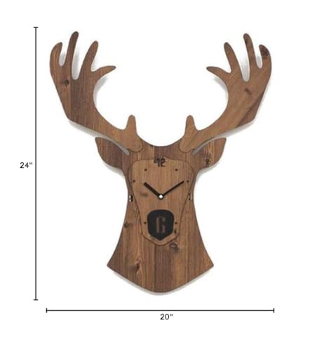 Stephanie Imports Modern Minimalist Reindeer Light Wall Clock - color: Reindeer Light