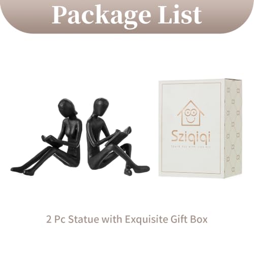 Sziqiqi Heavy Duty Bookends for Books: Decorative Book Ends for Shelves