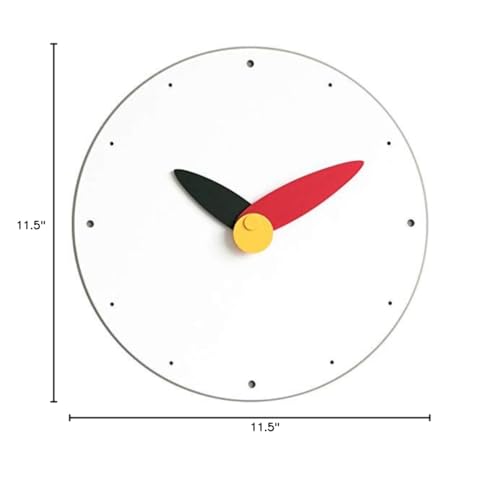 Stephanie Imports Modern Minimalist Red & Black Wall Clock - color: Red & Black