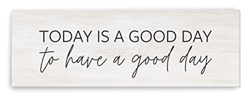 Today Is A Good Day To Have A Good Day White Wood Rustic Style - 10x30 - color: White, size: 10x30