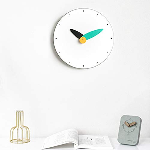 Stephanie Imports Modern Minimalist Teal & Black Wall Clock - color: Teal & Black