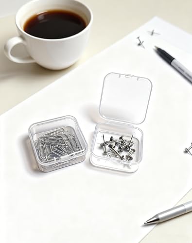 LJY 48 Clear Square Plastic Boxes, 53 x 53 x 20 mm for Beads - color: Transparent, size: Single Size (2.1 x 2.1 x 0.8 inch)