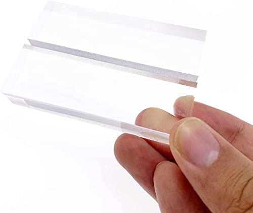 20 Pack 3" Clear Acrylic Sign Holder- 1/8" (3mm) Slot Acrylic Sign Stand for Display Table Numbers Wedding Signage, Perfect to Hold up 1/8" Thick Acrylic Sheets Table Signs