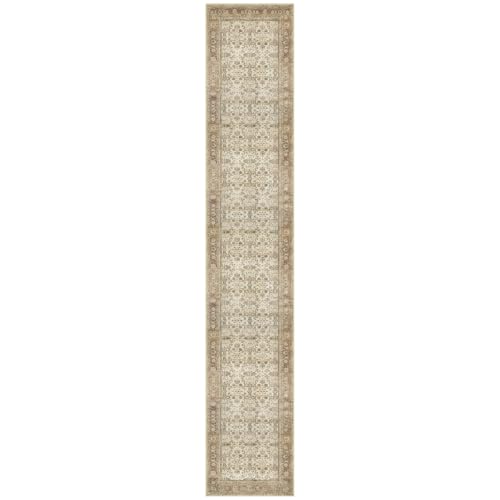 SIILOOM 2.6x14 Washable Runner Rug, Non Slip Area Rug for Hallway Kitchen - color: Beige/Brown, size: 2'7" x 14' (Runner)