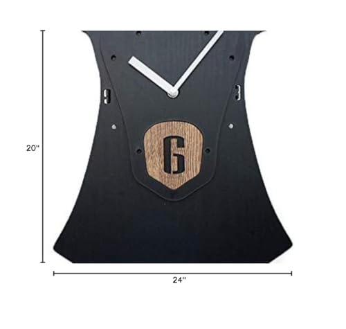 Stephanie Imports Modern Minimalist Reindeer Dark Wall Clock - color: Reindeer Dark