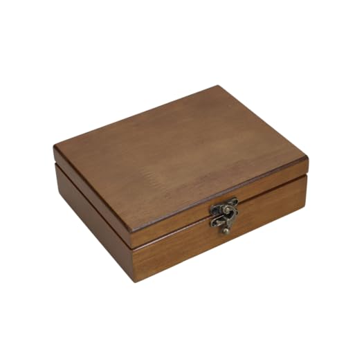 WE Games Old World Wooden Keepsake Box - color: Walnut, size: Small