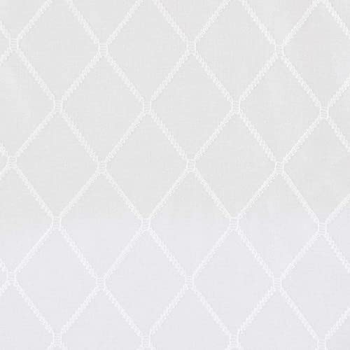 Madison Park Embroidered Diamond Irina Sheer Curtain 50x95 White - color: White, size: 50"W x 95"L (Pack of 1)