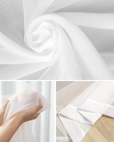 Fall Blue Pumpkin Semi Sheer Curtains 45 Inch Length 2 Panels Set, Autumn Thanksgiving Maple Leaves Sheer Kitchen Curtain Privacy Voile Window Curtain for Living Room Bedroom Rod Pocket Drapes - color: Blue White, size: 52"W x 45"L (Pack of 2)