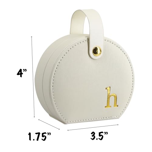 COLLECTIVE HOME Small Travel Jewelry Case for Women, Detachable Handle (h) - color: h