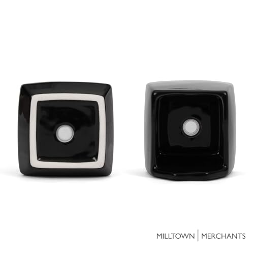 Succulent Wall Planters - Wall Vases - Black Ceramic Wall Mounted Planters - Succulent Plant Pots - Hanging Vases for Living Wall (2 Pack/Contemporary/Black) - color: Small Black Contemporary