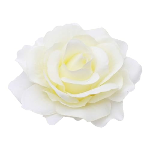 Magnetic Curtain Tiebacks, Rose Flower Tie Backs Rope for Curtains, Elegant 4 Pack Decorative Holdbacks Holders, Home Decor Thin or Sheer Window Drapries Bed Canopy (Champagne) - color: Ivory-4 Pack