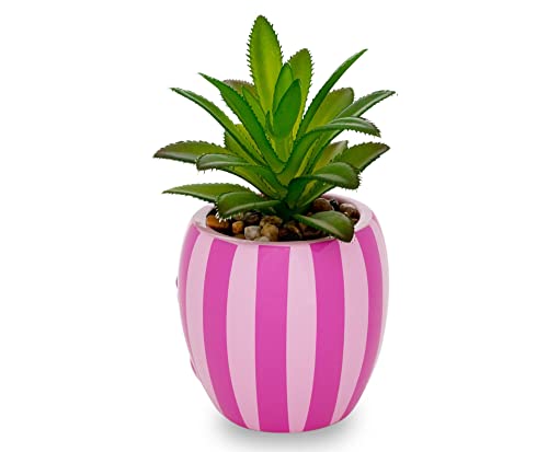 Silver Buffalo Disney Alice in Wonderland Cheshire Cat 3-Inch Ceramic Mini Planter w/Artificial Succulent | Small Flower Pot, Faux Indoor Plants for Desk Shelf, Home Decor Trinket Tray - color: Cheshire Cat