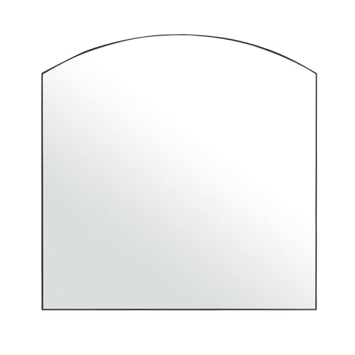 Arched Window Pane Mirror, 36" x 36" Black Decorative Wall Mirror - color: Black - 1, size: 36"L x 36"W